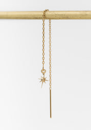 Single 14K Gold Delicate Star Threader