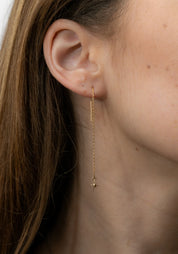 Single 14K Gold Delicate Star Threader