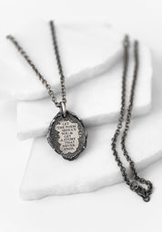 'Let The Poem (Night)' Sterling Necklace
