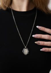 'Let The Poem (Night)' Sterling Necklace