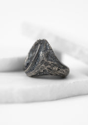 'Fragments Of A Key (Night)' Sterling Signet Ring