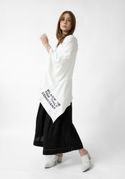 Liva Oversized Asymmetric Drop Shoulder Jersey Tunic
