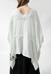 Liva Oversized Asymmetric Drop Shoulder Jersey Tunic