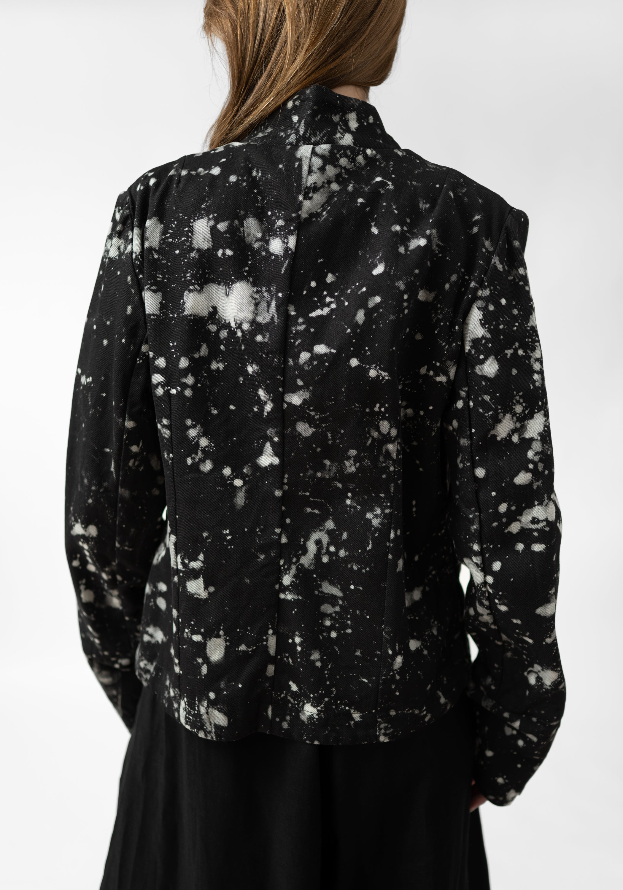 Zhana High Neck Splatter Detail Jacket