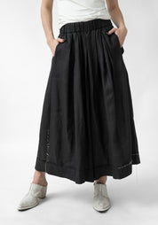 Ikano Wide Leg Pleated Linen Pants