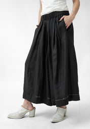 Ikano Wide Leg Pleated Linen Pants