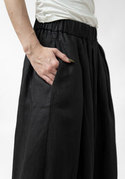 Ikano Wide Leg Pleated Linen Pants