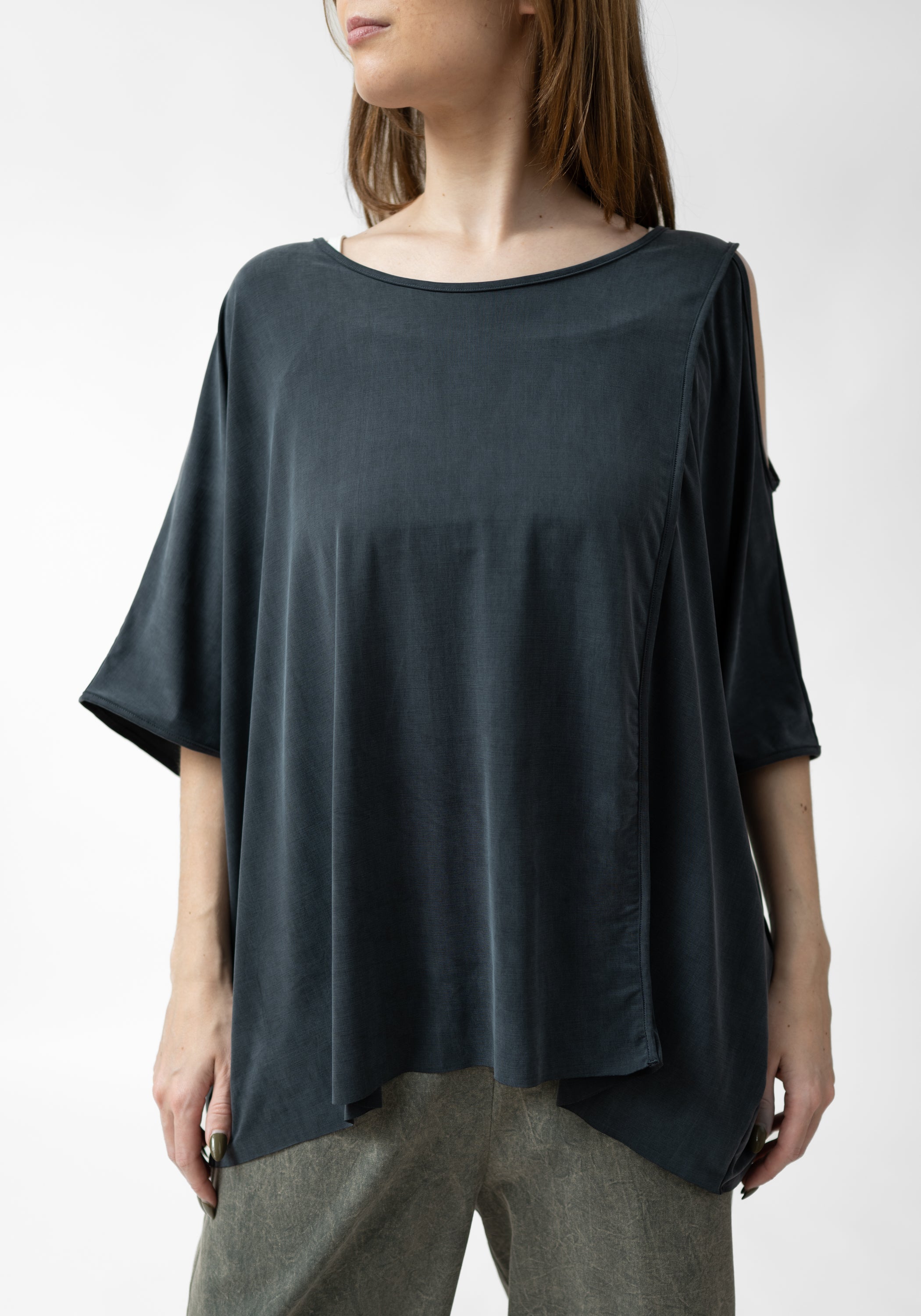 Sparta Oversized Cut Out Shoulder Top