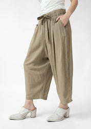 Monni Tapered Full Leg Tie Waist Pants - December Thieves