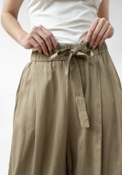Monni Tapered Full Leg Tie Waist Pants - December Thieves