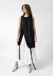 Lenora Drawstring Hem Side Slit Sleeveless Tunic