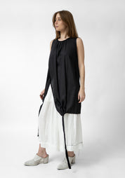 Lenora Drawstring Hem Side Slit Sleeveless Tunic