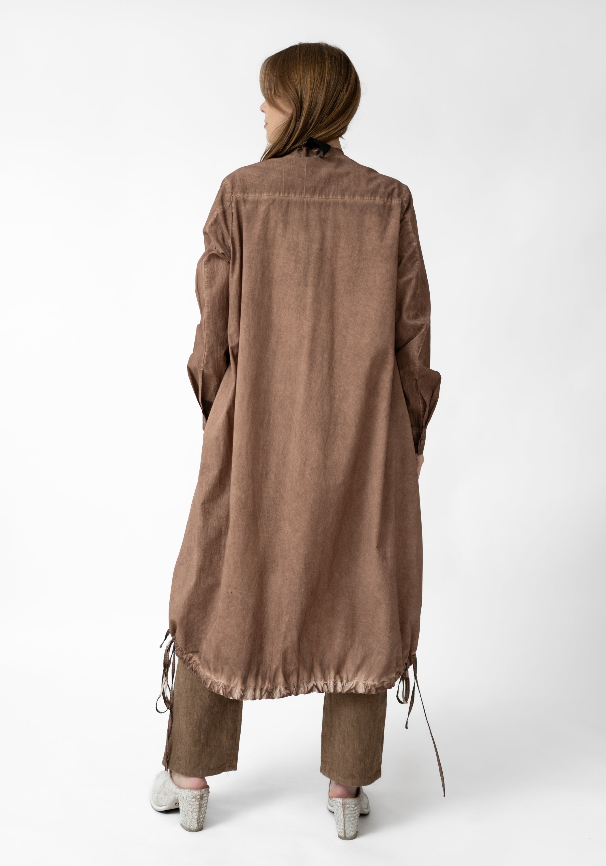 Amicca Oversized Button Front Tunic Blouse