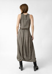 Midra Faux Sleeve Tie Waist Bubble Dress