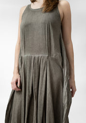 Midra Faux Sleeve Tie Waist Bubble Dress