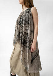 Kokina Semi-Sheer Asymmetric Sleeveless Tunic - December Thieves