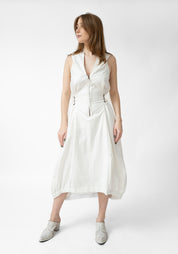 Lamba Open Back Hooded Corset Detail Bubble Dress