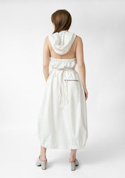 Lamba Open Back Hooded Corset Detail Bubble Dress