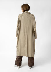 Zakino Oversized Coated Tie Front Maxi Trench Coat - December Thieves