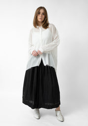 Urca Oversized Asymmetric Semi-Sheer Blouse