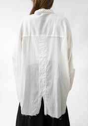 Urca Oversized Asymmetric Semi-Sheer Blouse