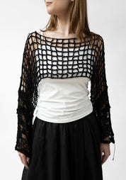 Ome Open Knit Cropped Shrug