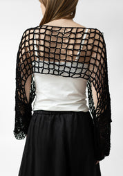 Ome Open Knit Cropped Shrug