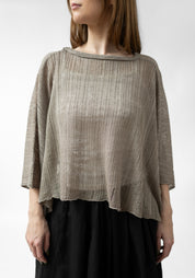Flaxa Cropped Drop Shoulder Knit Pullover