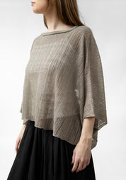 Flaxa Cropped Drop Shoulder Knit Pullover