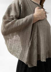 Flaxa Cropped Drop Shoulder Knit Pullover
