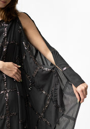 Sequin Grid Transformable Dress
