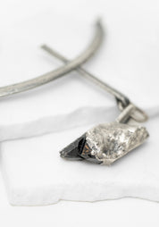 Sterling Plated Copper Hidden Quartz Necklace
