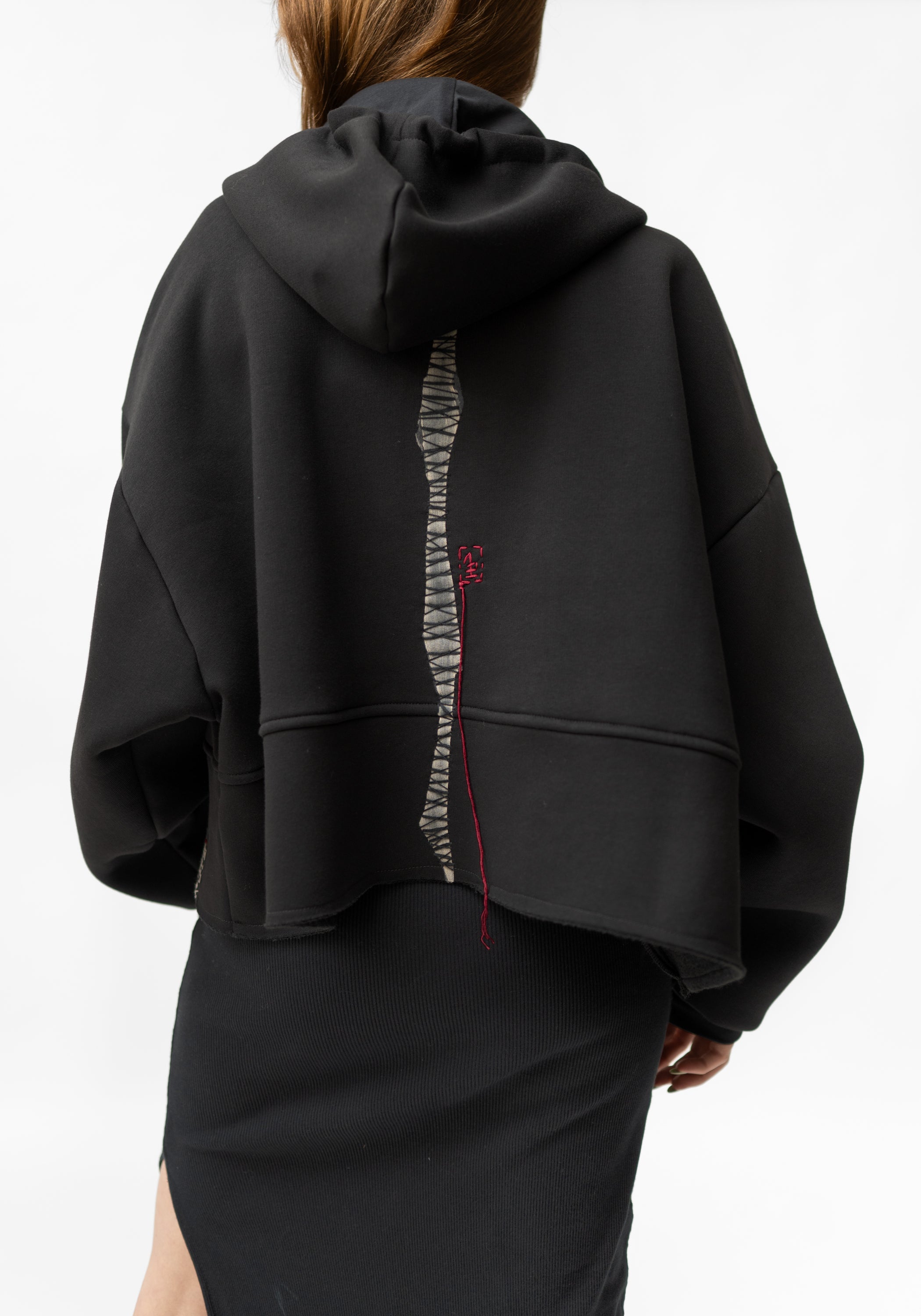 Hand Embroidered Hoodie Sweatshirt