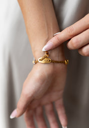 24kt Gold Plated Discs Bracelet