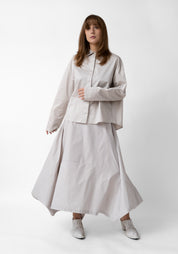 Asymmetric Swing Back Cotton Blouse