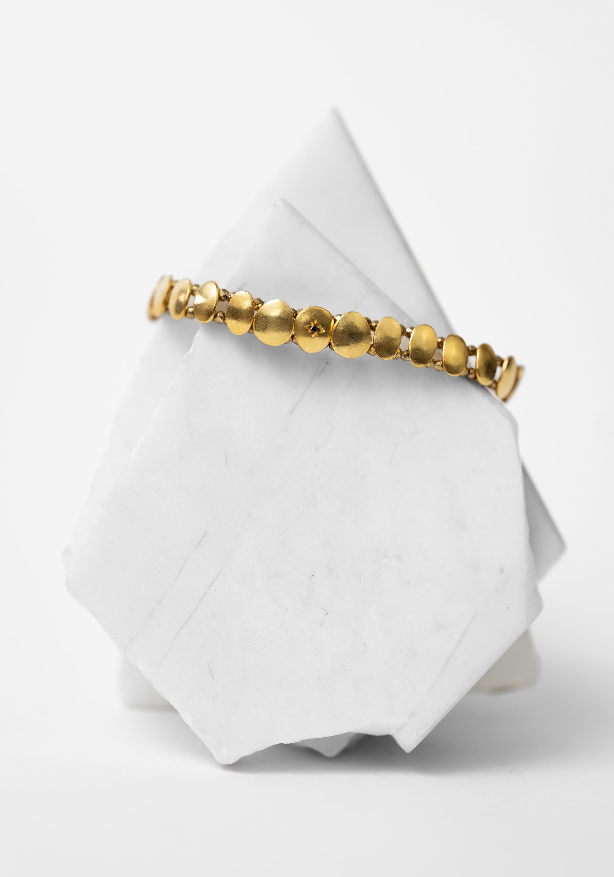 24kt Gold Plated Discs Bracelet