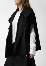 Oversized Drop Shoulder Open Front Jacket