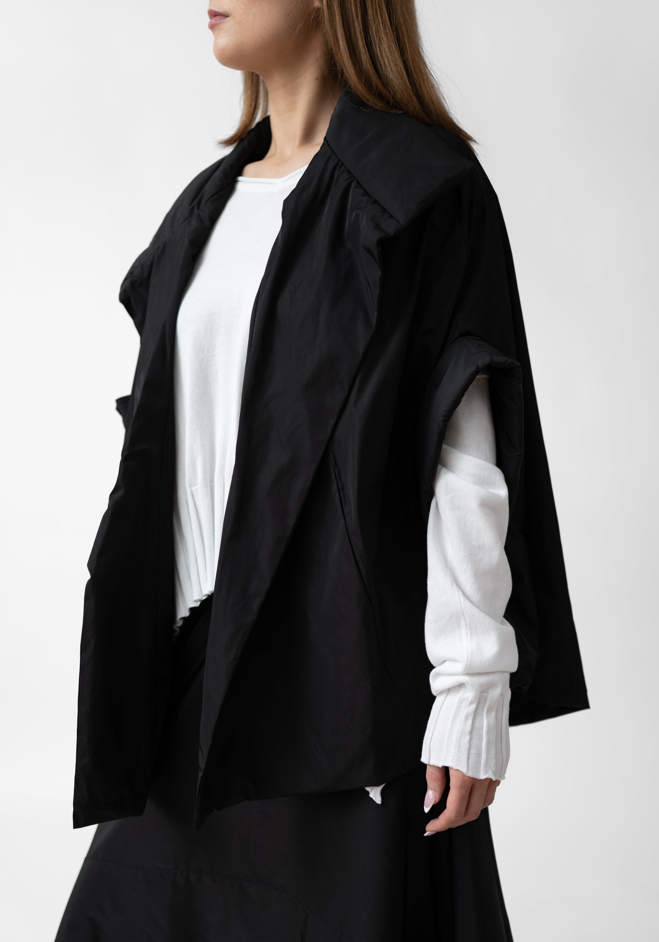 Oversized Drop Shoulder Open Front Jacket