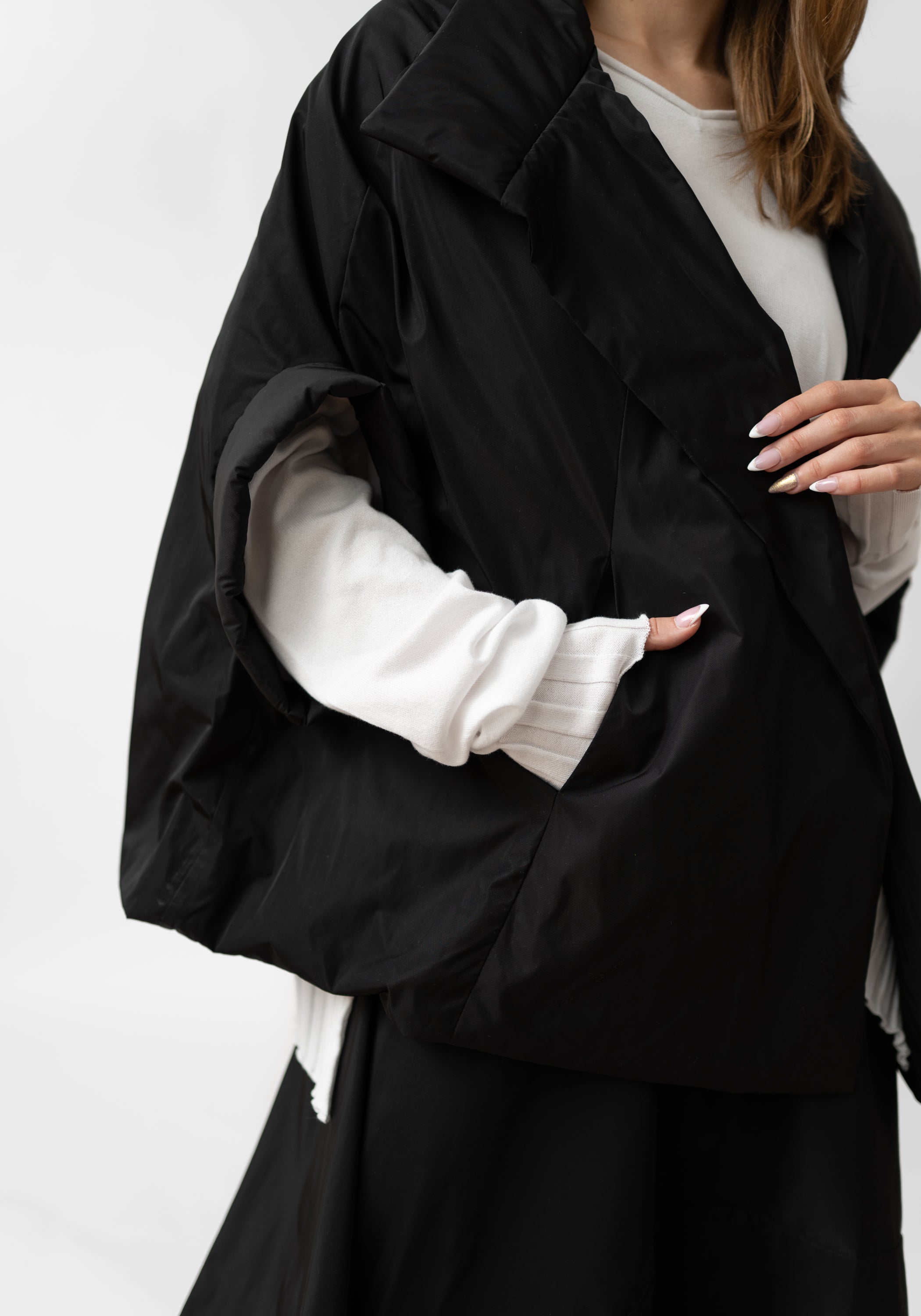 Oversized Drop Shoulder Open Front Jacket