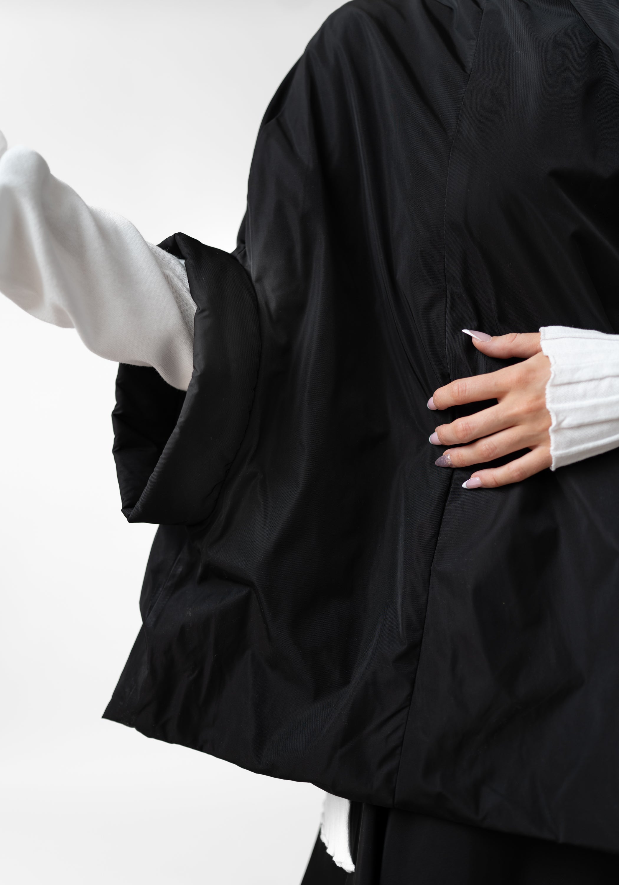 Oversized Drop Shoulder Open Front Jacket