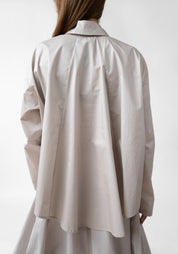 Asymmetric Swing Back Cotton Blouse