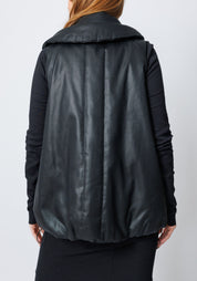 Boa Coated Padded High Neck Vest