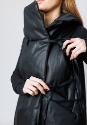 Boa Coated Padded High Neck Vest