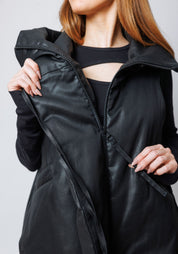 Boa Coated Padded High Neck Vest