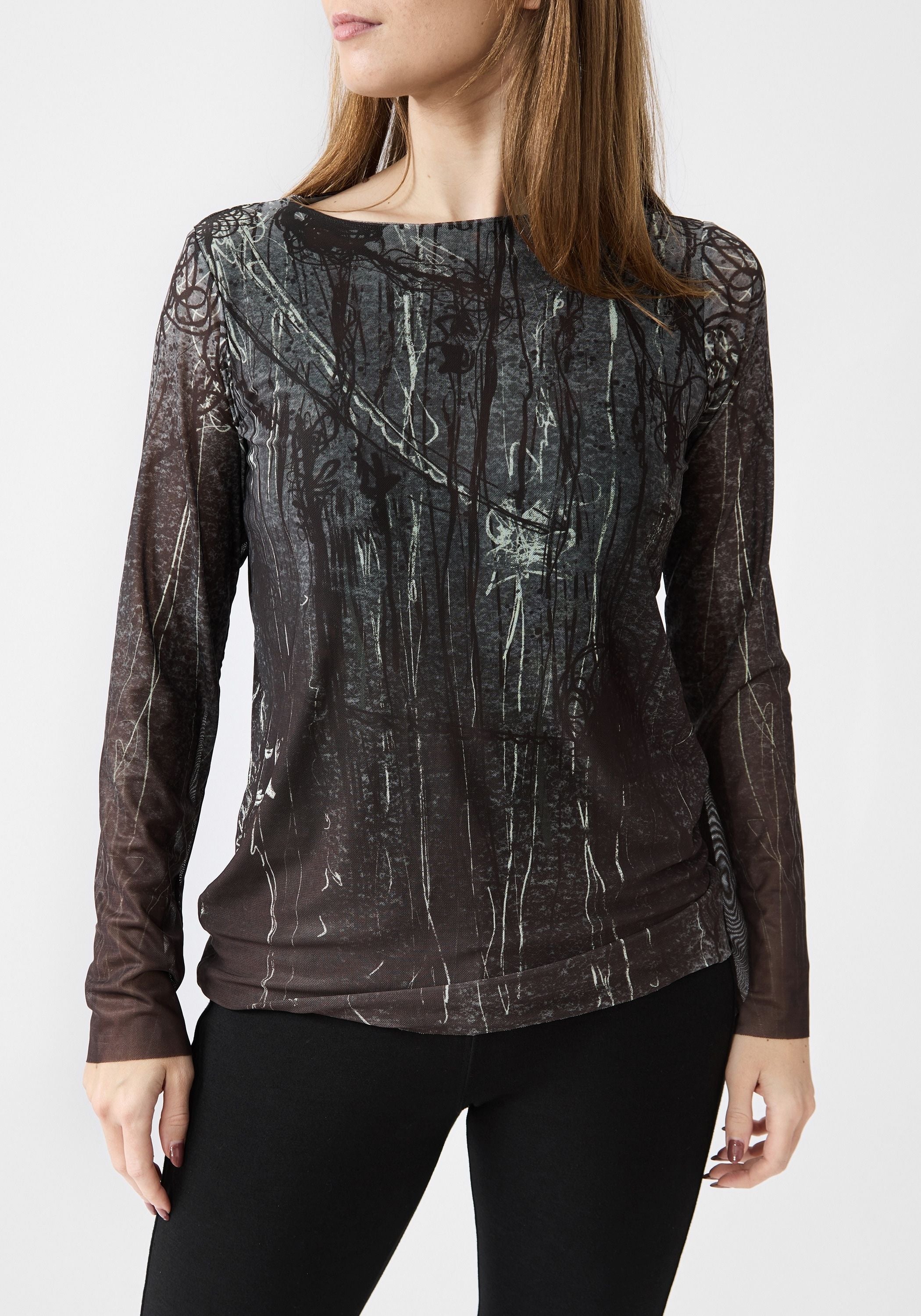Florence Printed Double Sheer Top - December Thieves