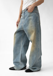 Oversized Coated Bolo Jeans