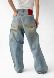 Oversized Coated Bolo Jeans