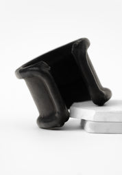 Line Black Leather Cuff