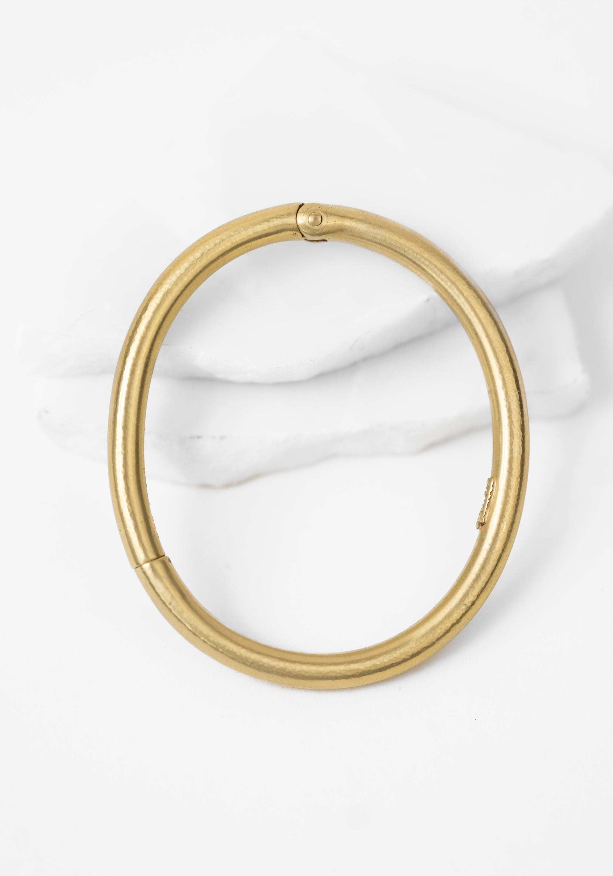 Thin Hinged Gold Plated Cuff Bracelet