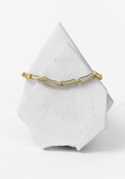 Gold Plated Graduated Links Bracelet